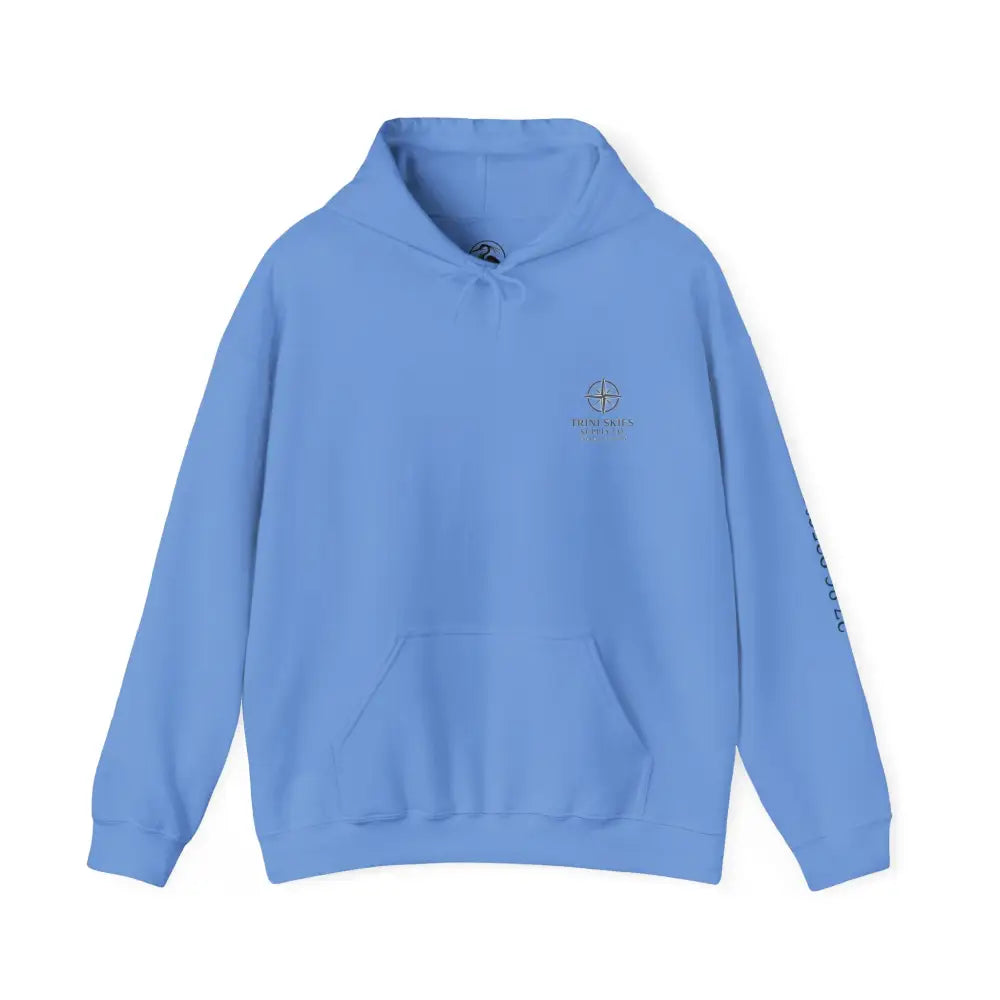 Light blue Everest Hoodie in Glacier Edition with embroidered graphic