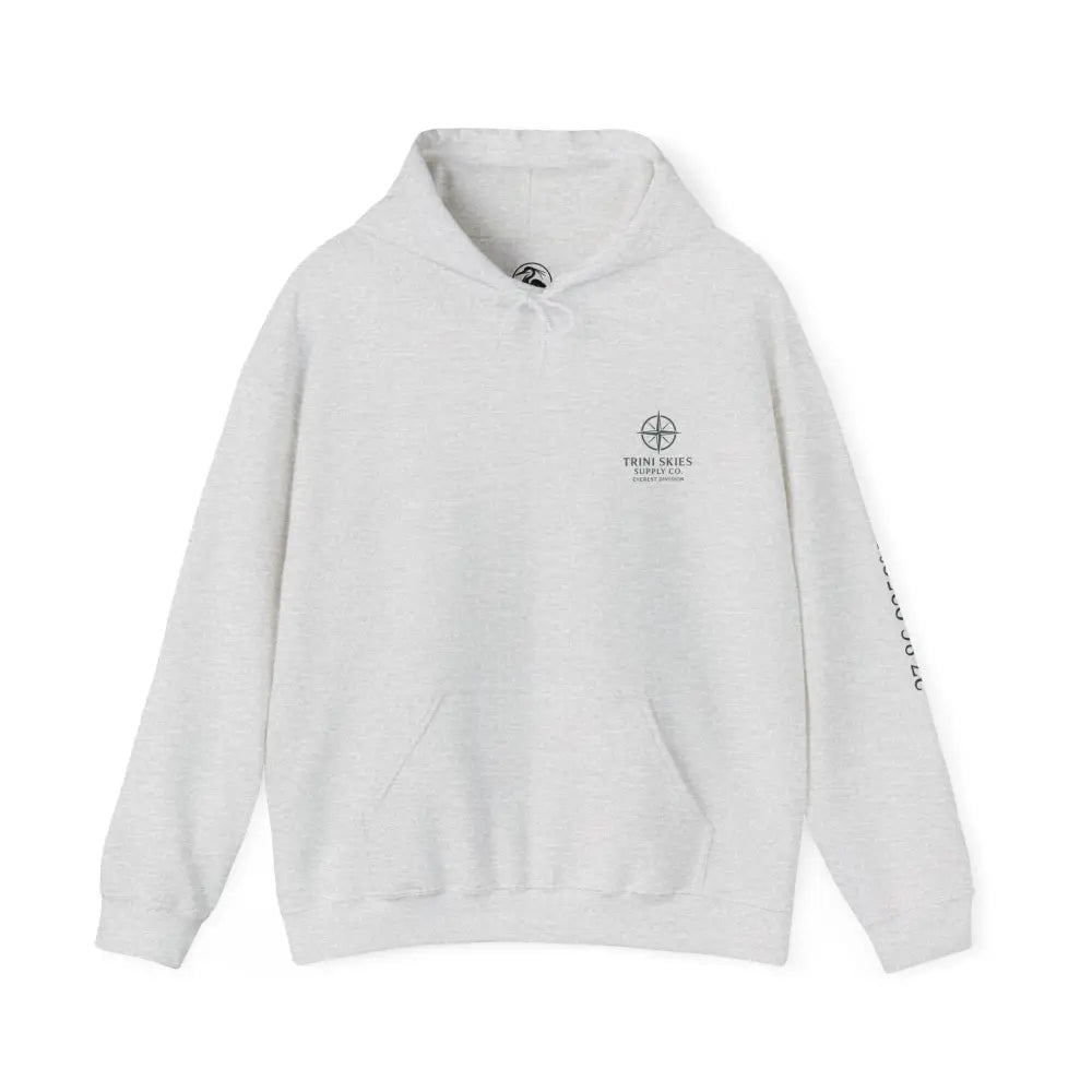White Everest Hoodie Glacier Edition with front pocket