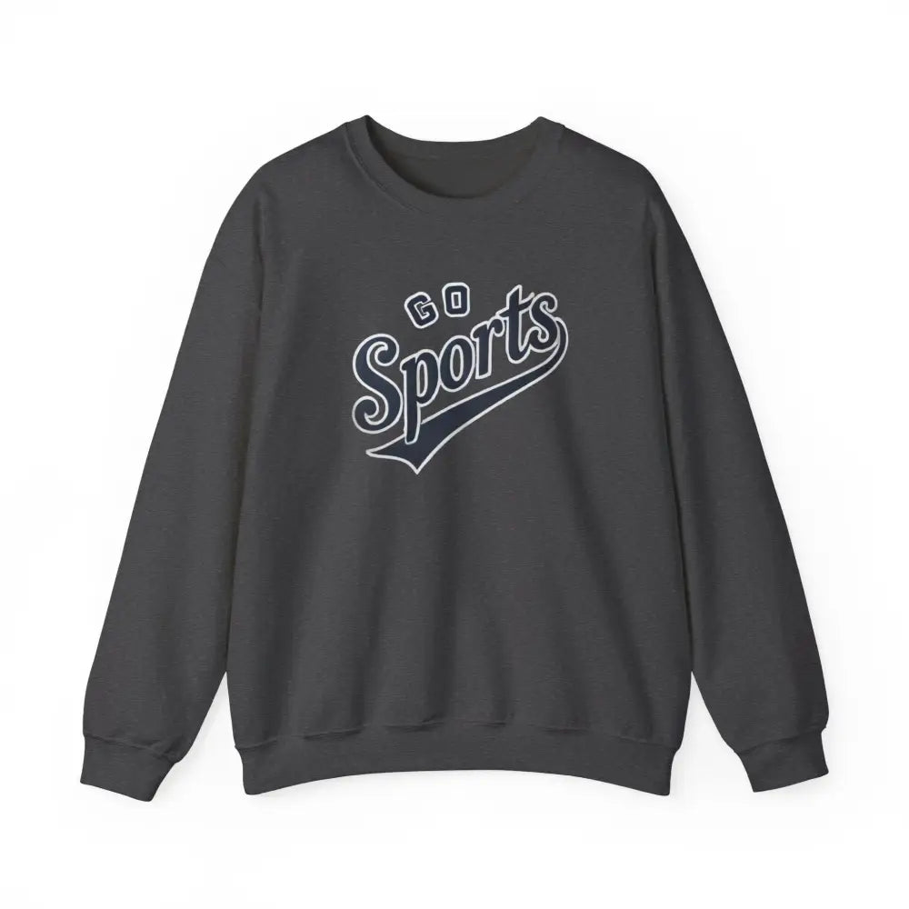 Trini Skies dark gray Go Sports retro graphic crewneck sweatshirt