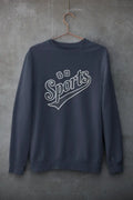Dark gray Go Sports retro graphic unisex crewneck sweatshirt