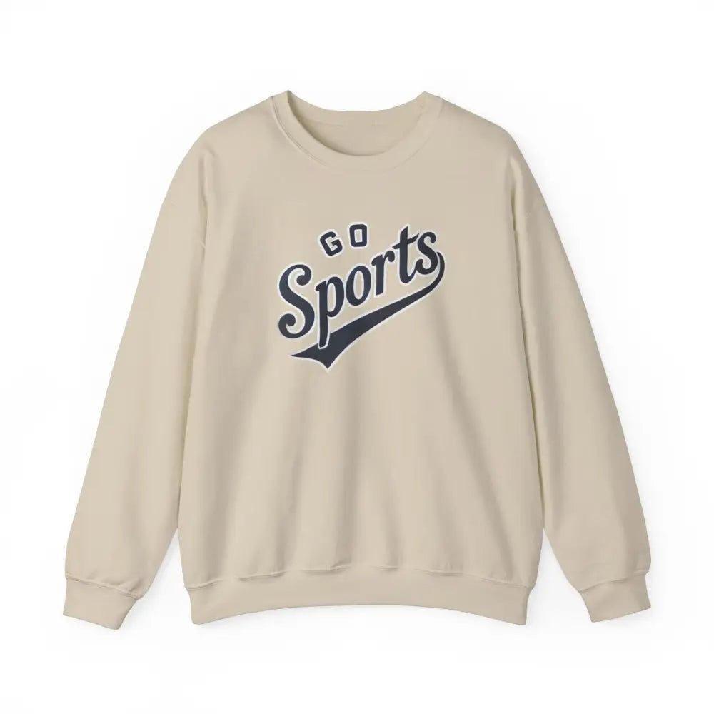 Beige Go Sports retro graphic sweatshirt by Trini Skies