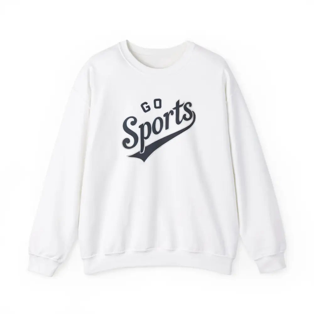 White Go Sports Retro Graphic Unisex Crewneck Sweatshirt