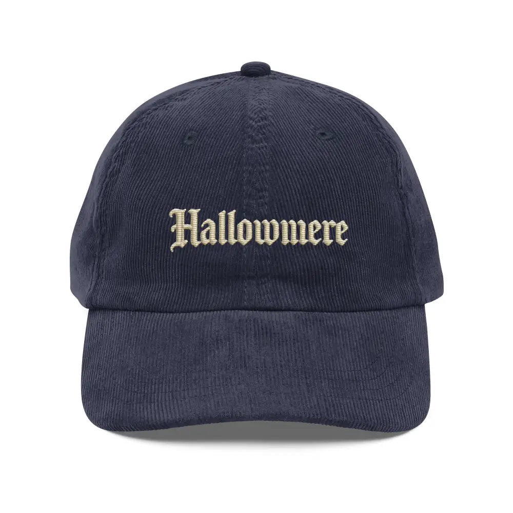 Hallowmere black corduroy gothic dark academia embroidered hat