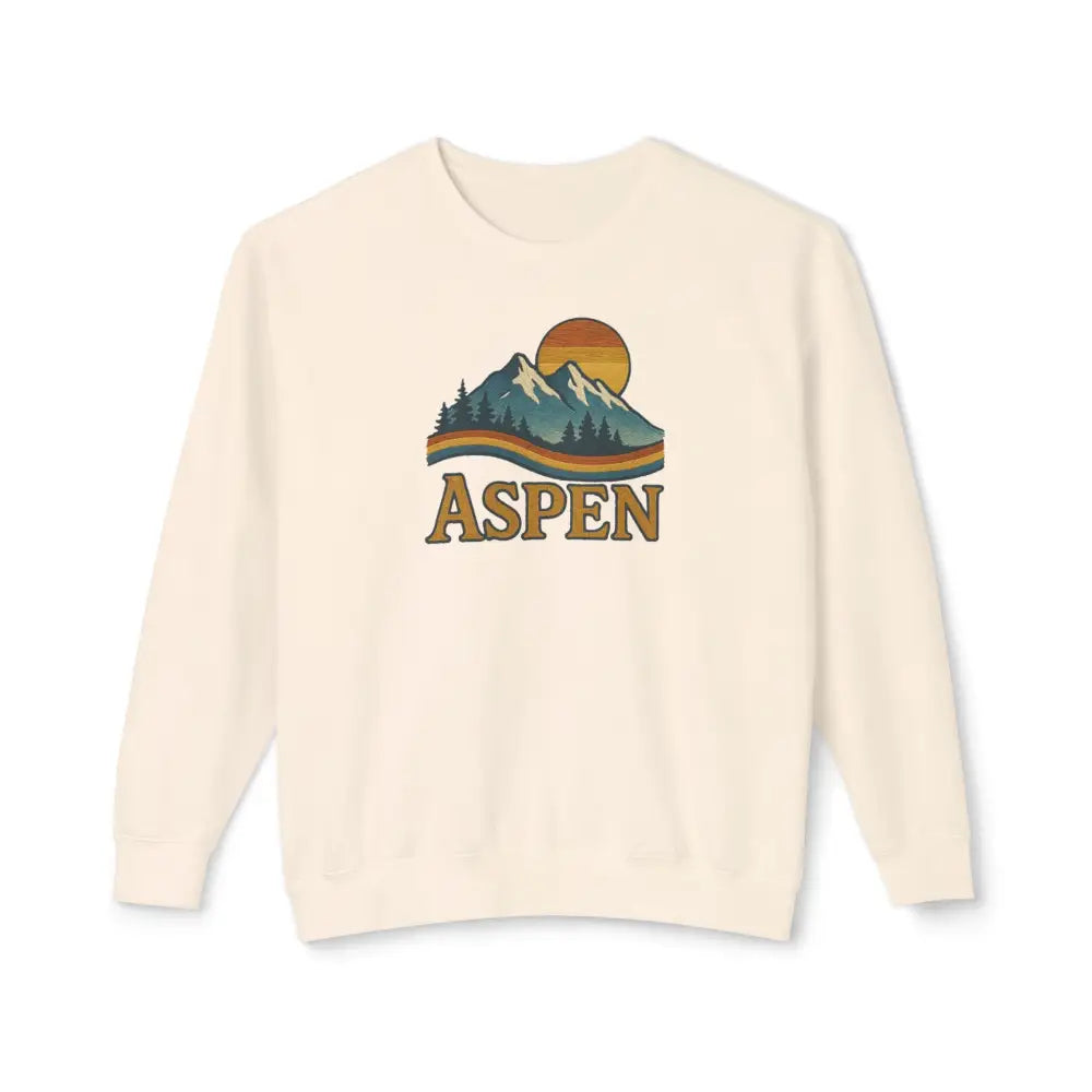 Heritage Mountain crewneck sweatshirt with colorful graphic