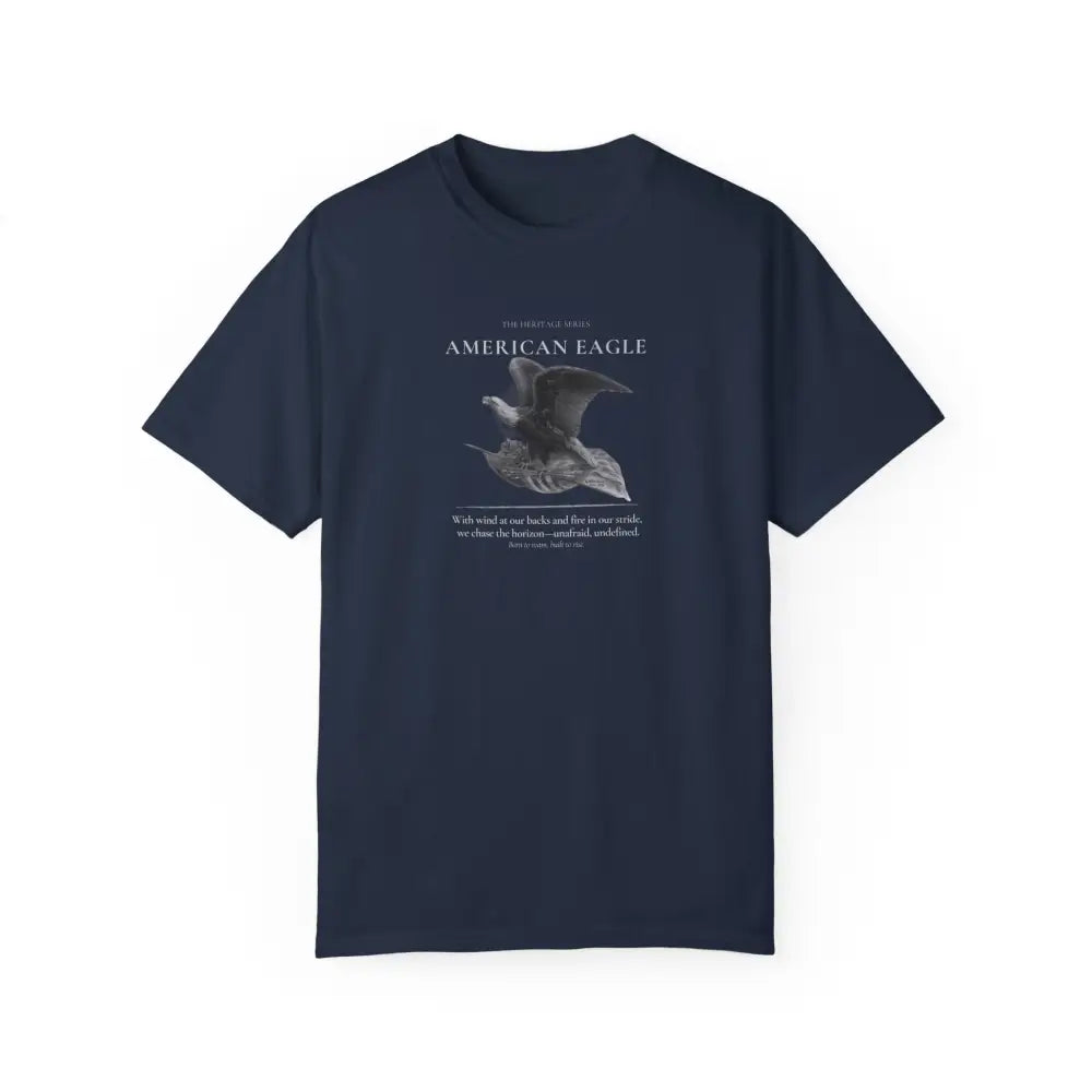 Dark blue American Eagle graphic tee in Heritage Series by Marcus Wickliffe Baldwin