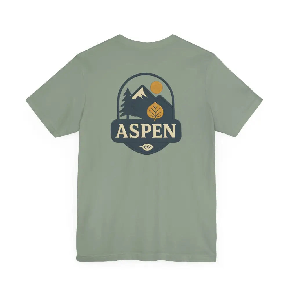 Iconic Aspen Tree Bella Canvas Tee in Sage Green