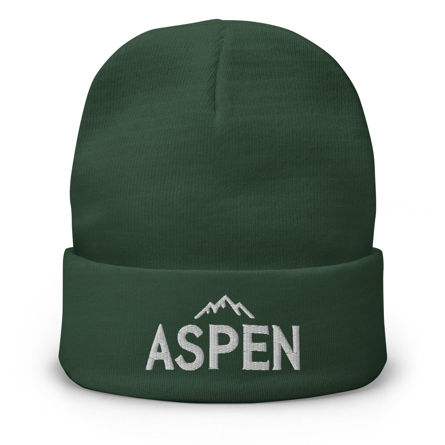 Aspen Embroidered Beanie Warm Cotton Blend Winter  Ski Hat