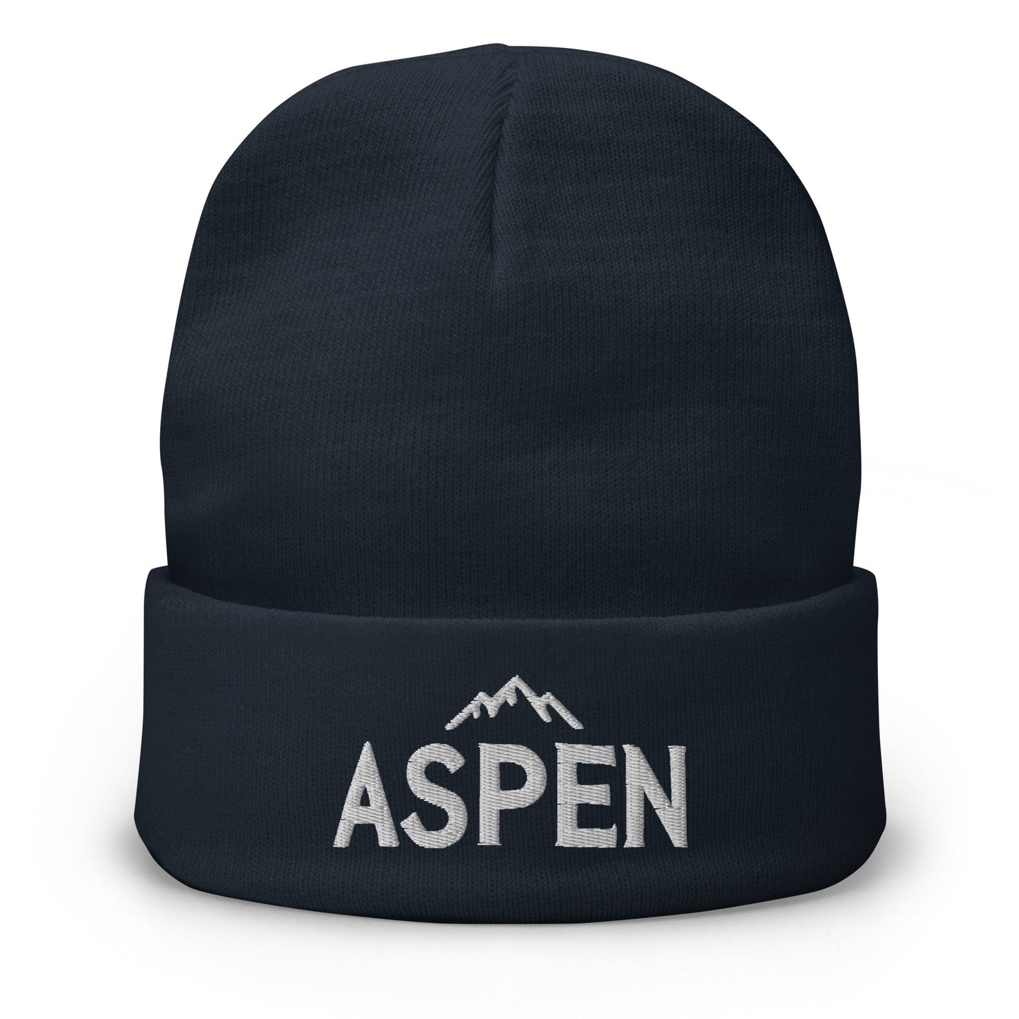 Aspen Embroidered Beanie Warm Cotton Blend Winter  Ski Hat