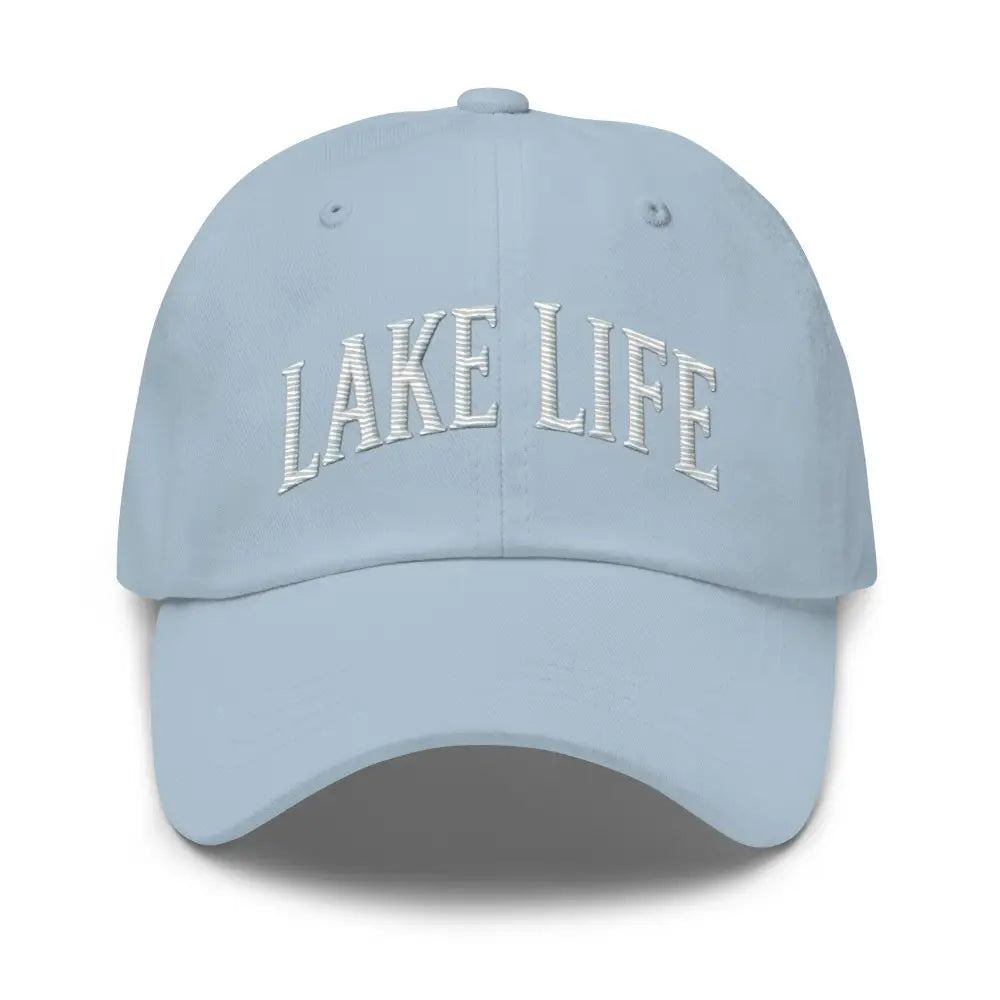 Trini Skies light blue embroidered corduroy cap Lake Life hat