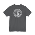 Dark gray t-shirt with local pole dancer graphic on back