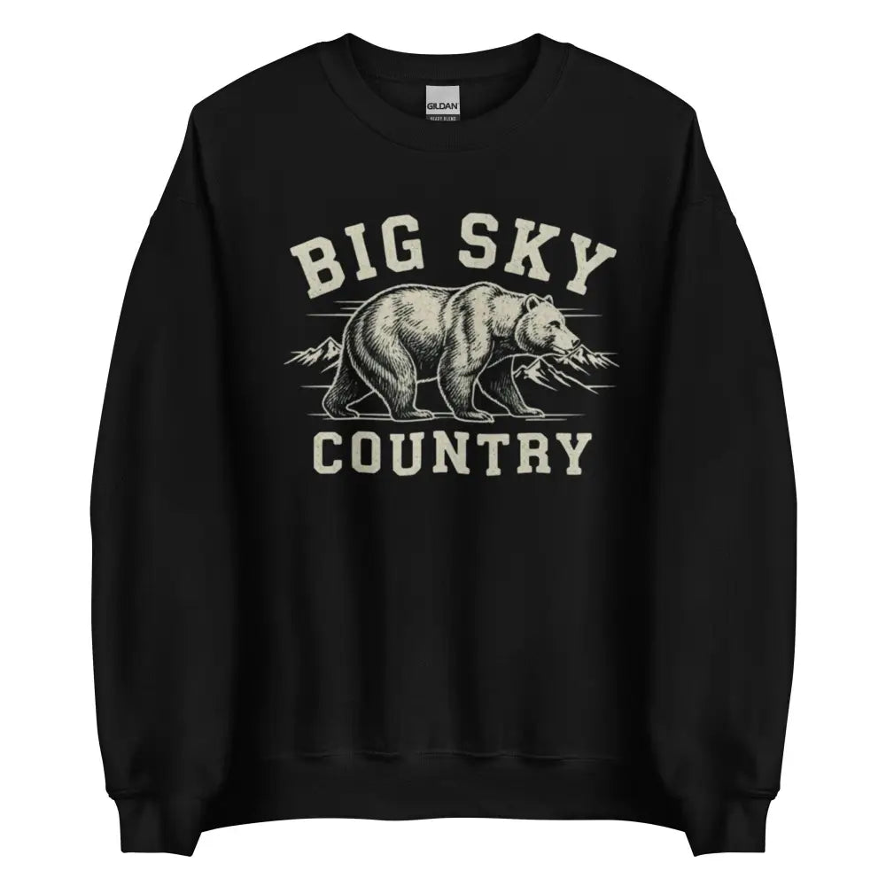 Montana crewneck sweatshirt with big sky bear graphic