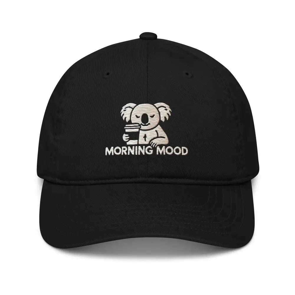 Trini Skies mood koala embroidered organic dad hat