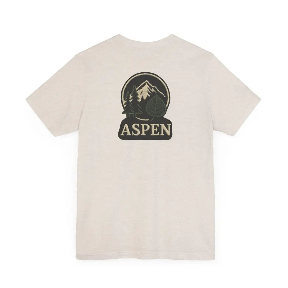 Light Bella+Canvas Aspen Division tee with mountains graphic