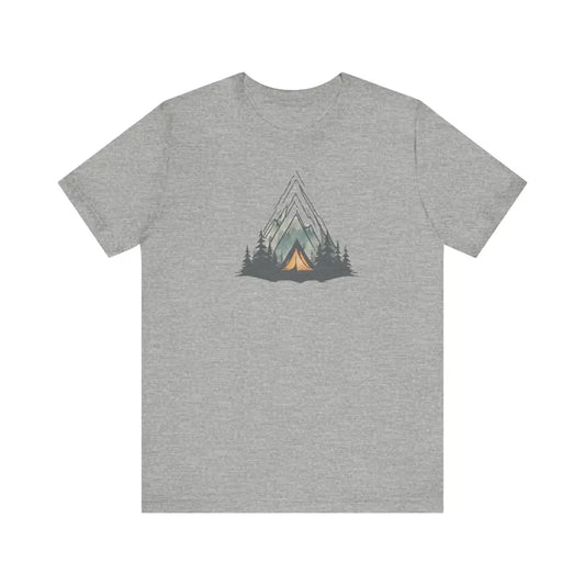 Mountain Escape Camping Unisex Jersey Short Sleeve Tee Crewneck Tshirt Husband Gift Wife Gift, - T-Shirt grey