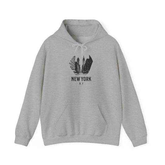 New York City N.Y. Hoodie - Premium NYC Urban Streetwear Sweatshirt - Sport Grey / S - light gray hoodie graphic york 5