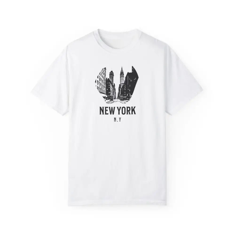 White short-sleeved Comfort Colors New York Cityscape Tee