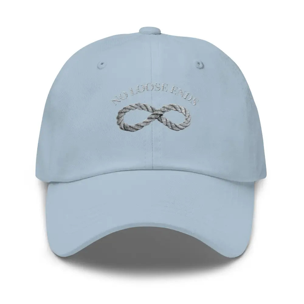 Light blue No Loose Ends embroidered nautical infinity rope dad hat
