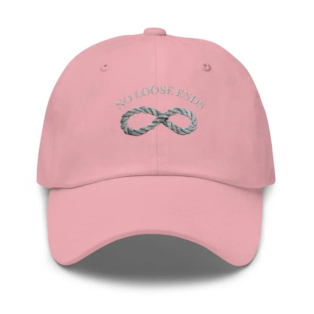 Pink ends embroidered nautical infinity rope dad hat