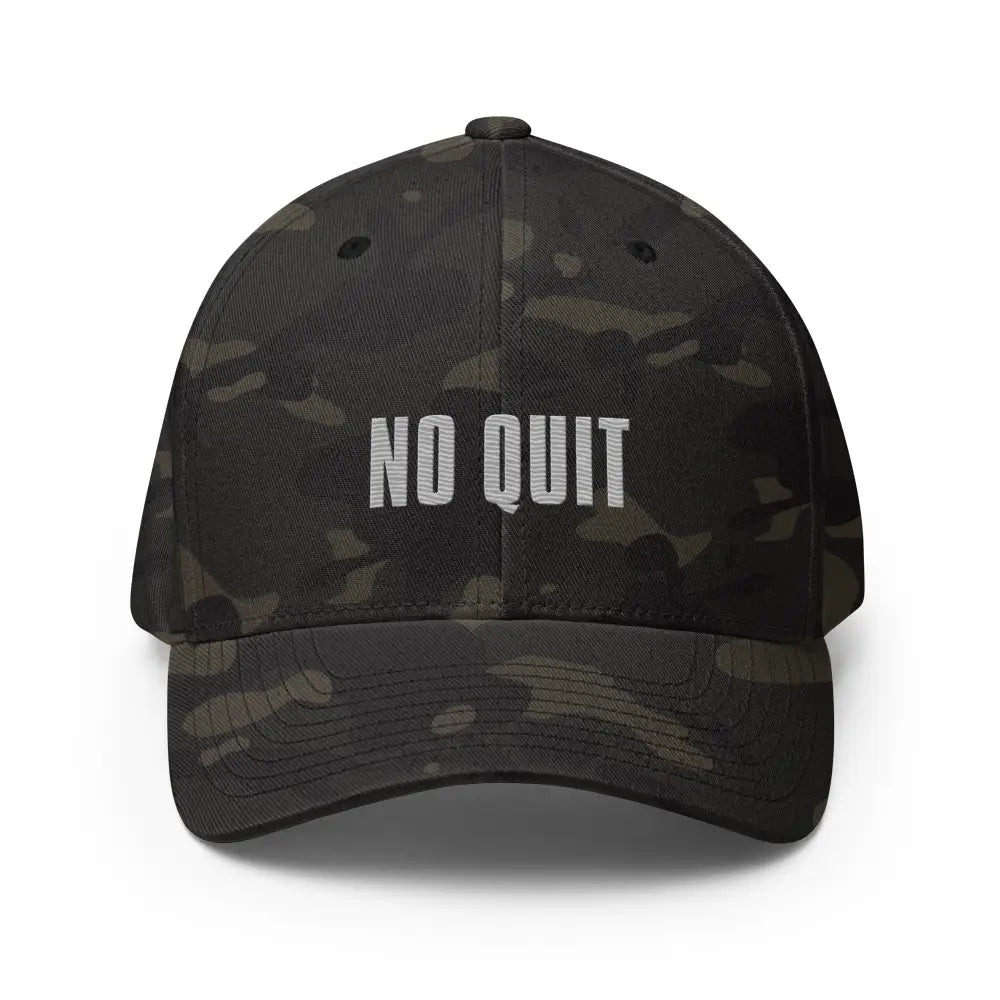 Camouflage No Quit embroidered Flexfit cap pushes past limits
