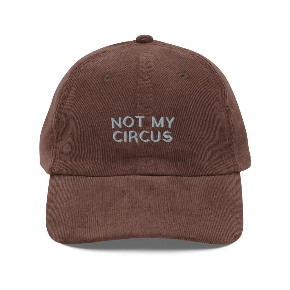 Trini Skies circus embroidered vintage corduroy baseball cap