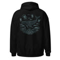 Black whale shark hoodie with jellyfish fleece design