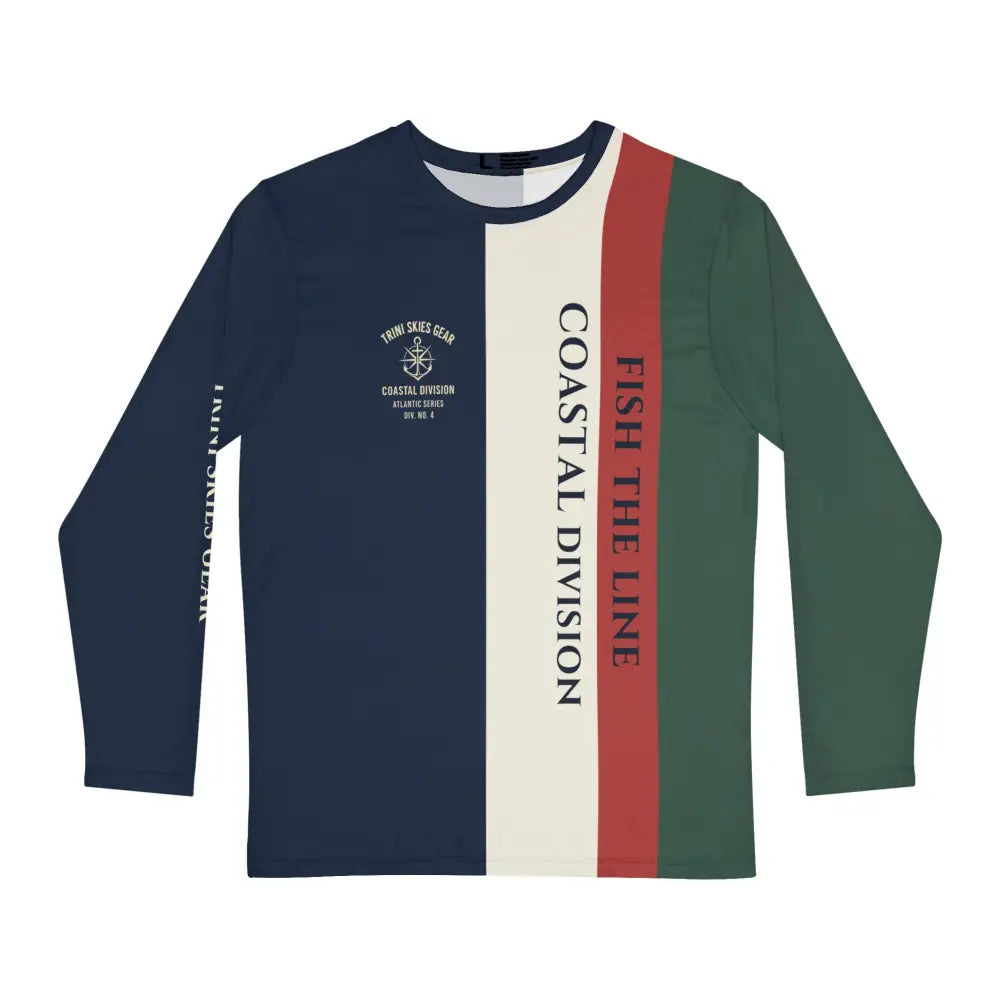 Fishing Adventure Long Sleeve Shirt in Navy, Cream, Red, Green