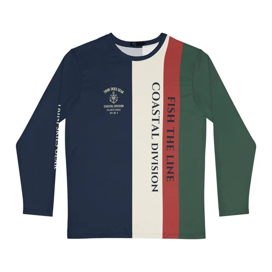 Fishing Adventure Long Sleeve Shirt in Navy, Cream, Red, Green