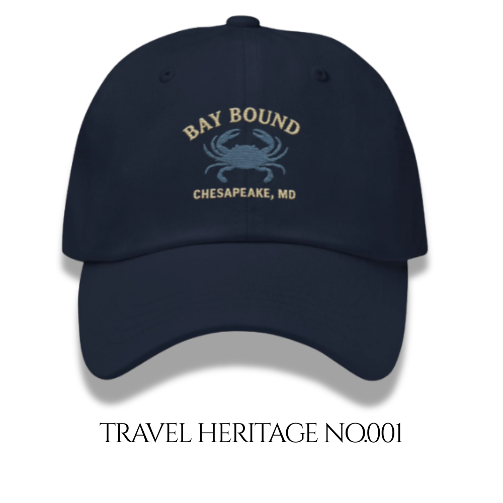 Bay Bound Crab Hat Yupoong Dad Hat Chesapeake Fishing Cap Coastal Gift