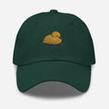 Trini Skies peaceful sleeping duckling embroidered corduroy dad hat