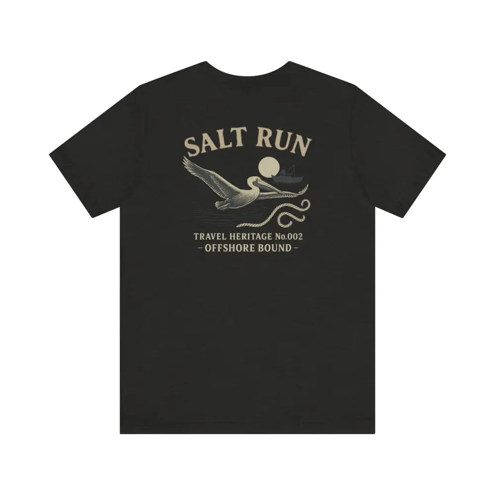 Black Trini Skies t-shirt with vintage pelican graphic
