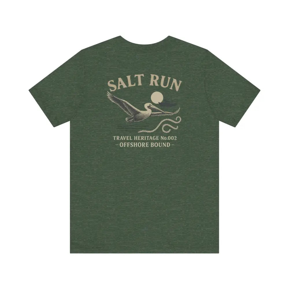 Dark green Trini Skies vintage pelican graphic t-shirt