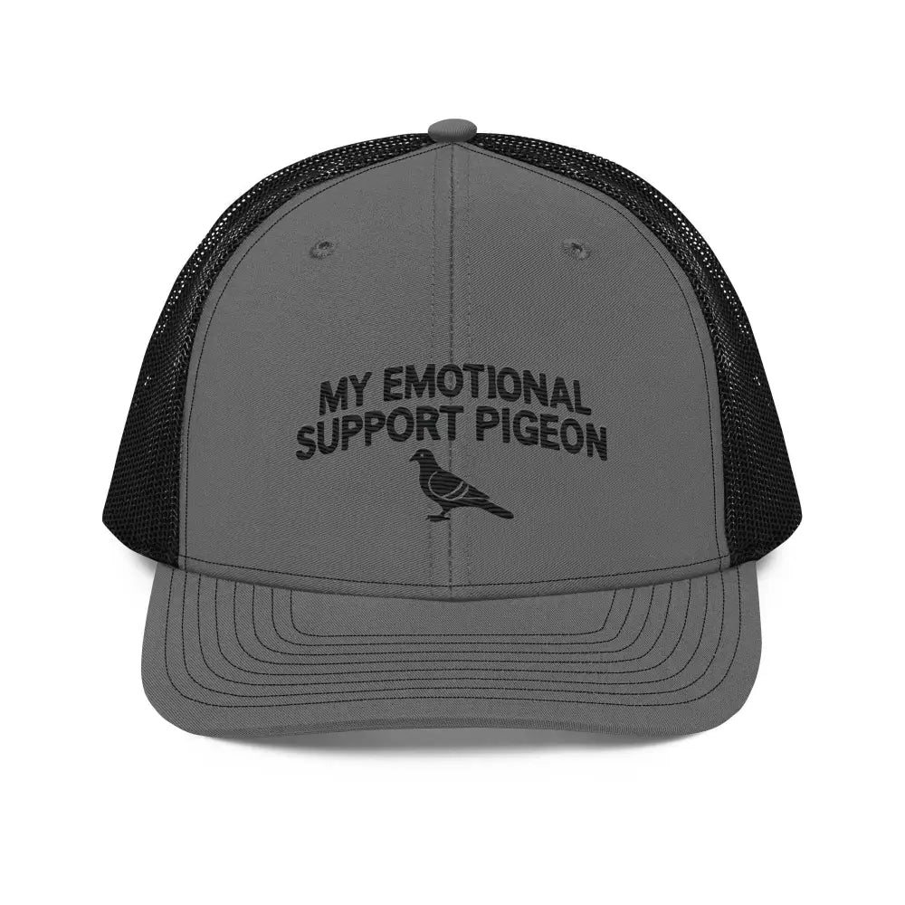 Grey Pigeon Embroidered Trucker Hat with Mesh Back