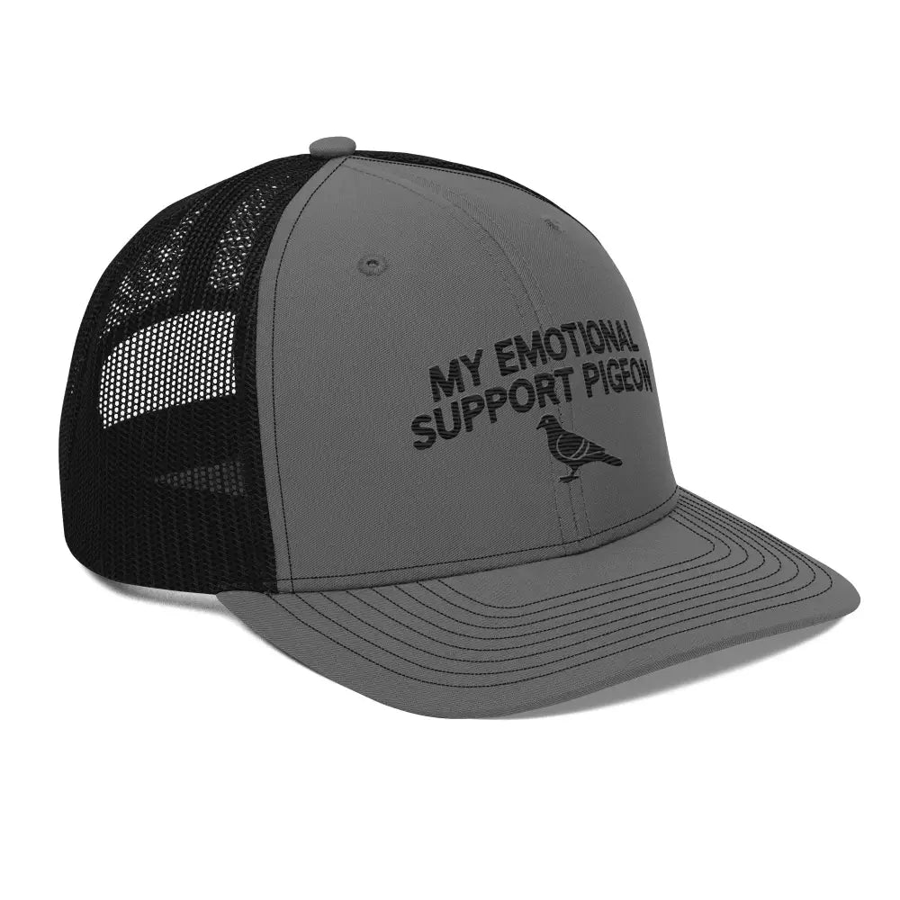 Trini Skies support pigeon truck embroidered corduroy cap in gray black
