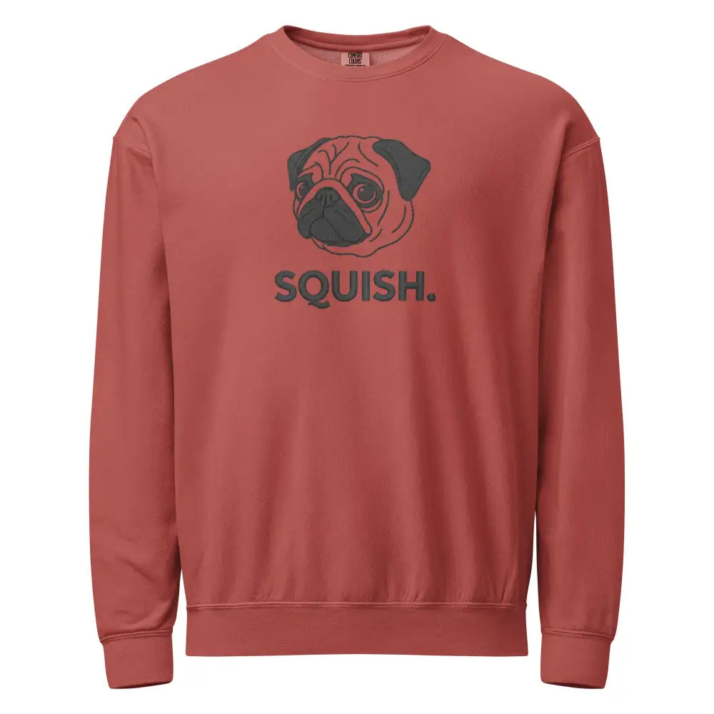 Minimalist pug sweatshirt squish crewneck for dog lovers