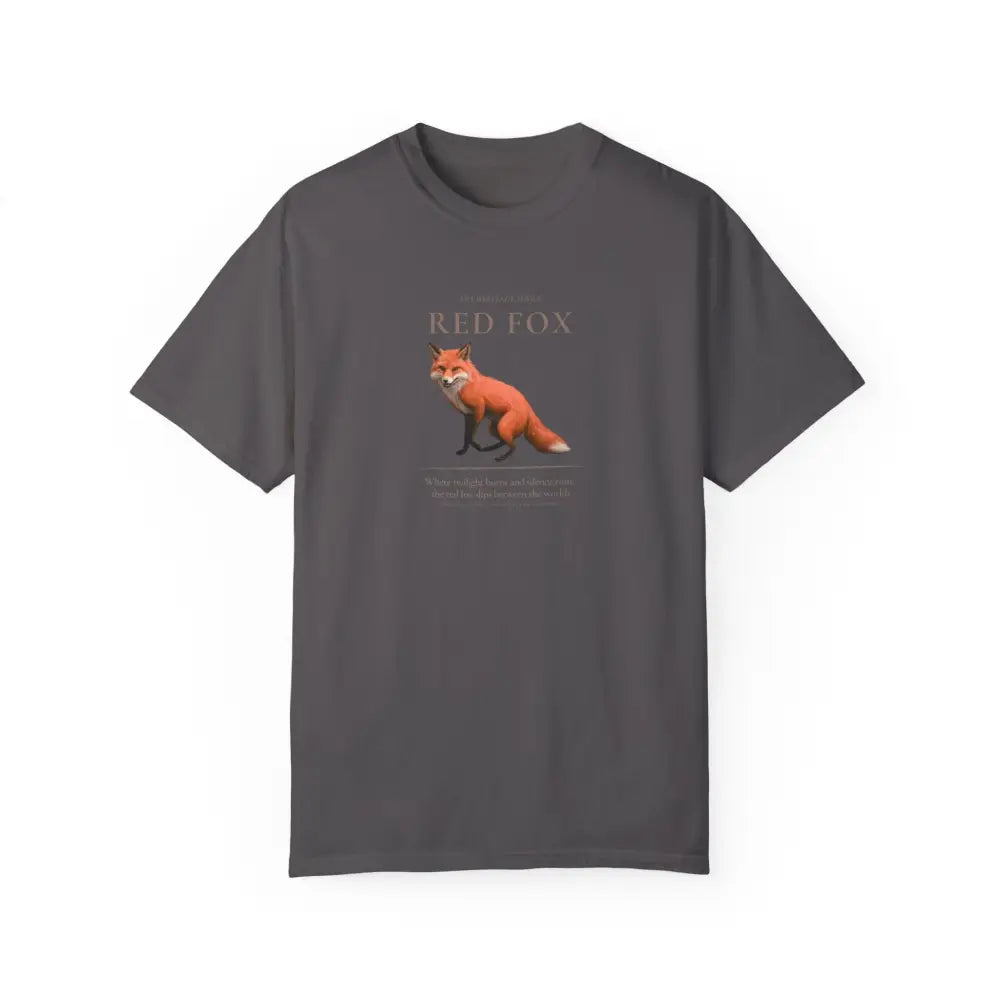 Dark gray Red Fox Heritage Wilderness Graphic Tee with fox design