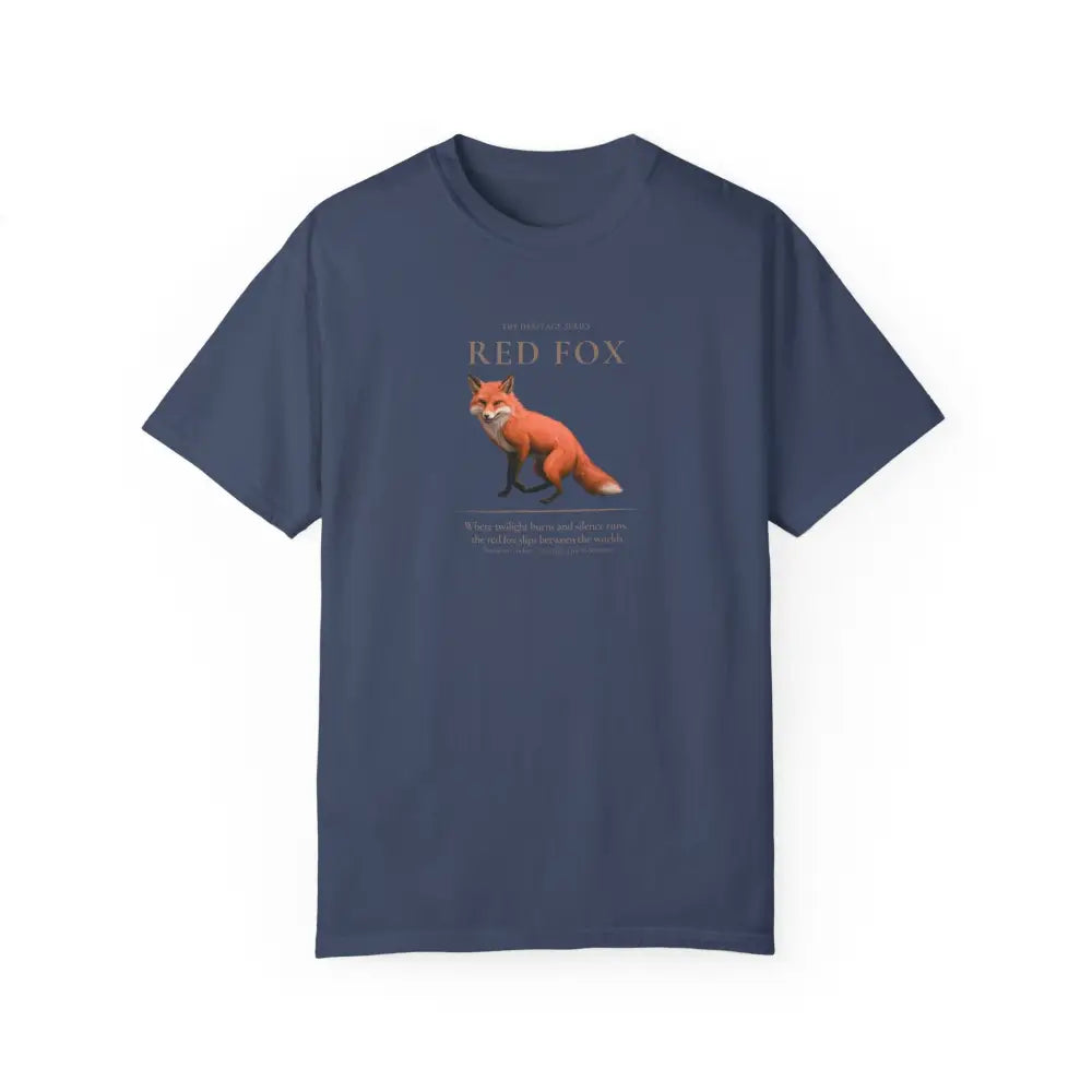 Blue Red Fox Heritage Wilderness Graphic Tee with fox print