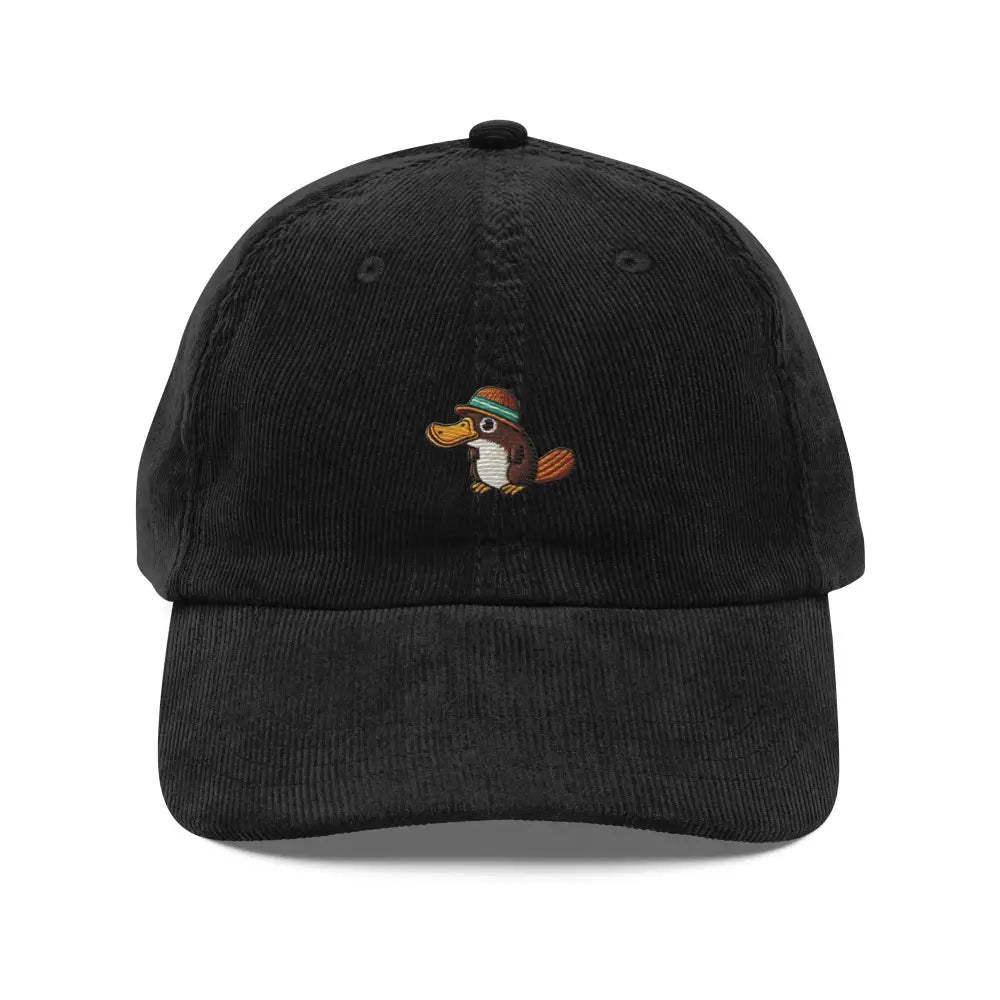 Relaxed Trini Skies platypus embroidered vintage corduroy cap