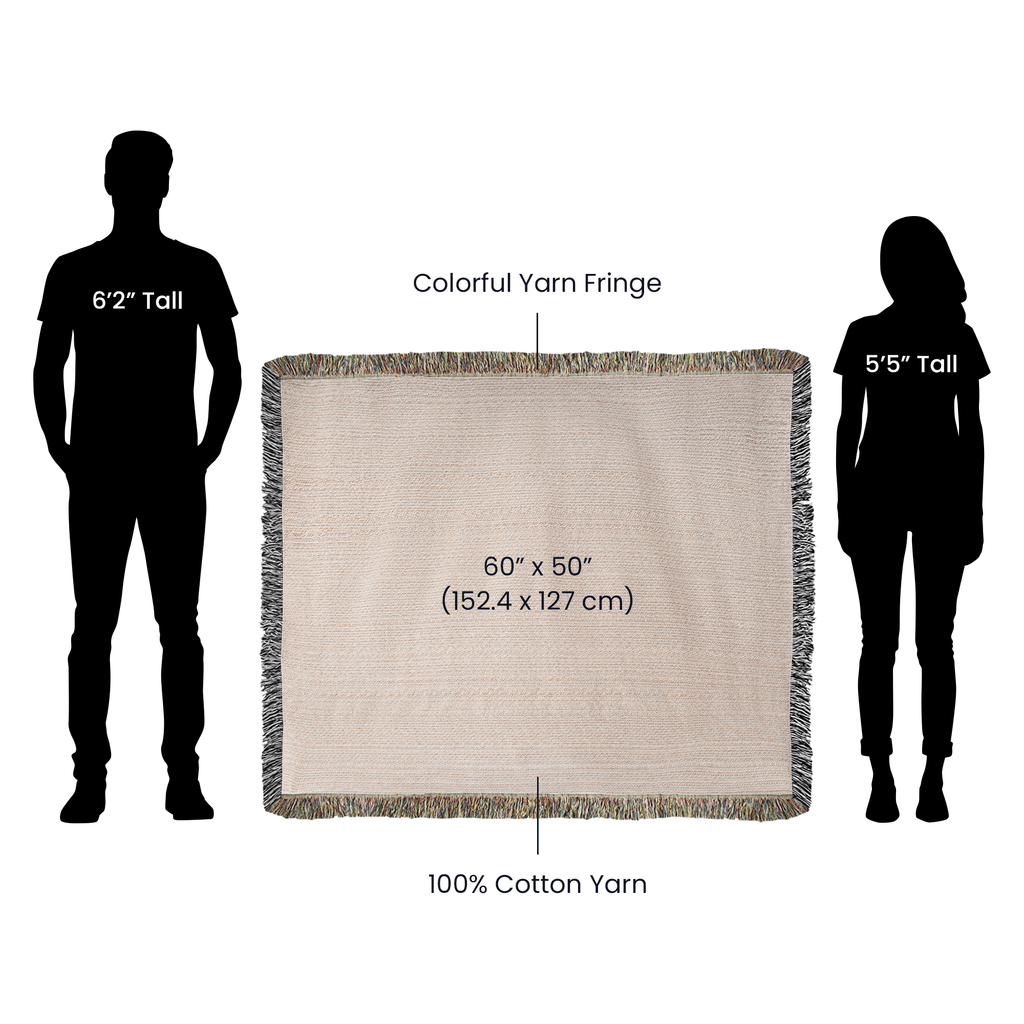 Custom Photo Woven Blanket | 100% Cotton Picture Throw | Trini Skies