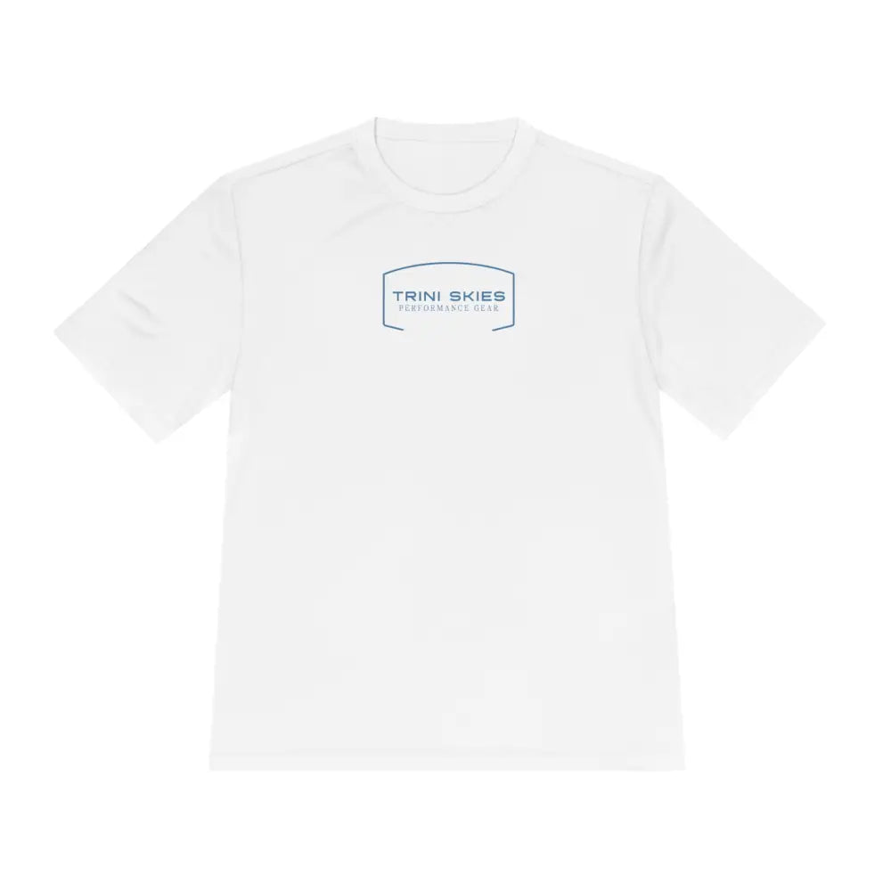 White Sailfish Performance Short Sleeve Shirt with Blue Graphic