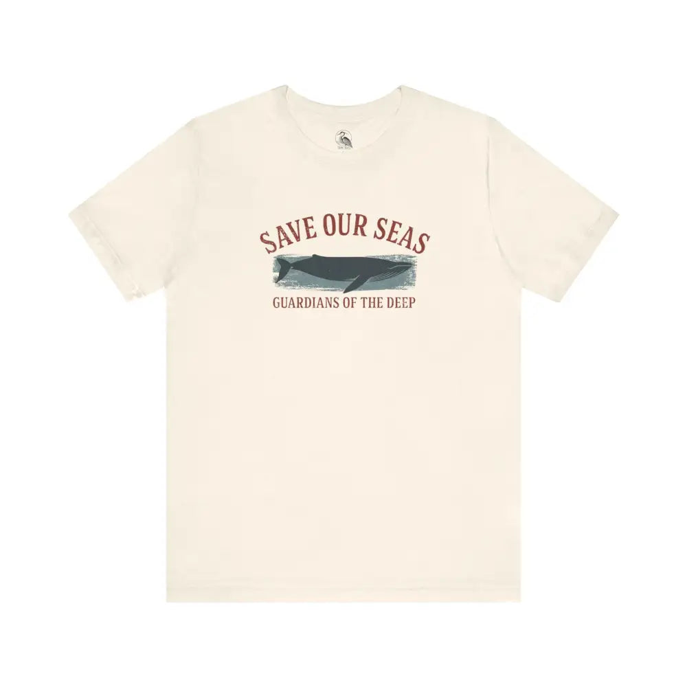 Save Our Seas whale graphic tee by Trini Skies with classic crew neckline