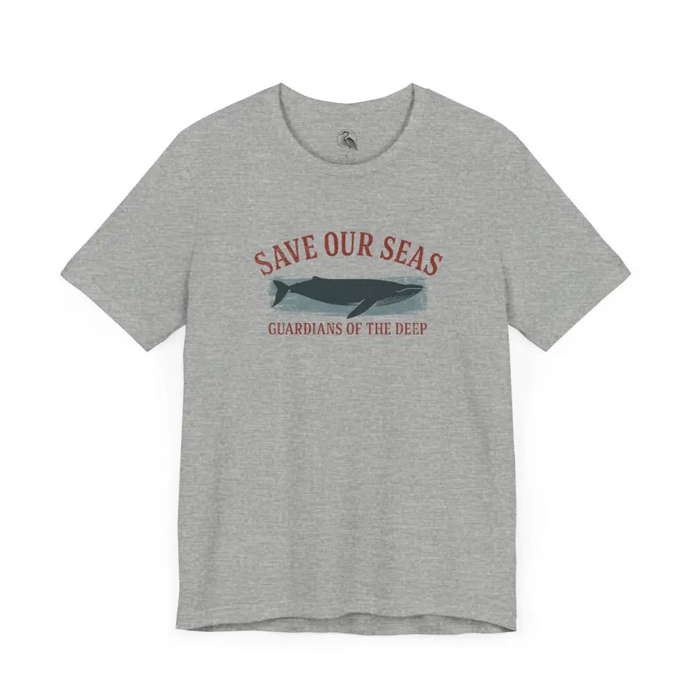 Save Our Seas Whale Graphic Tee by Trini Skies, classic crew neckline