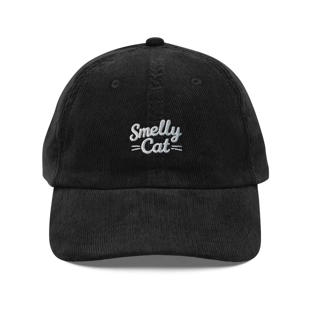 Smelly Cat embroidered vintage corduroy cap by Trini Skies