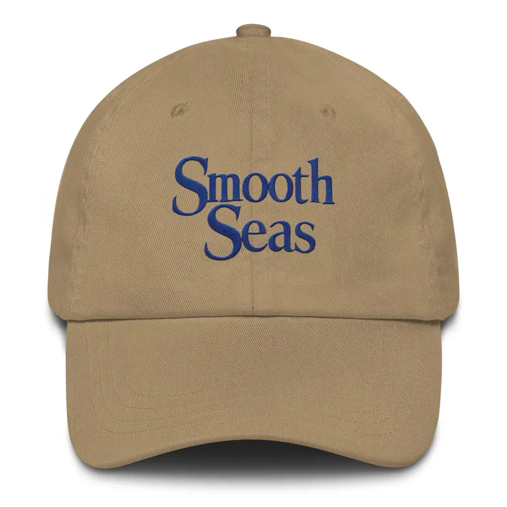 Tan Smooth Seas embroidered dad hat by Trini Skies