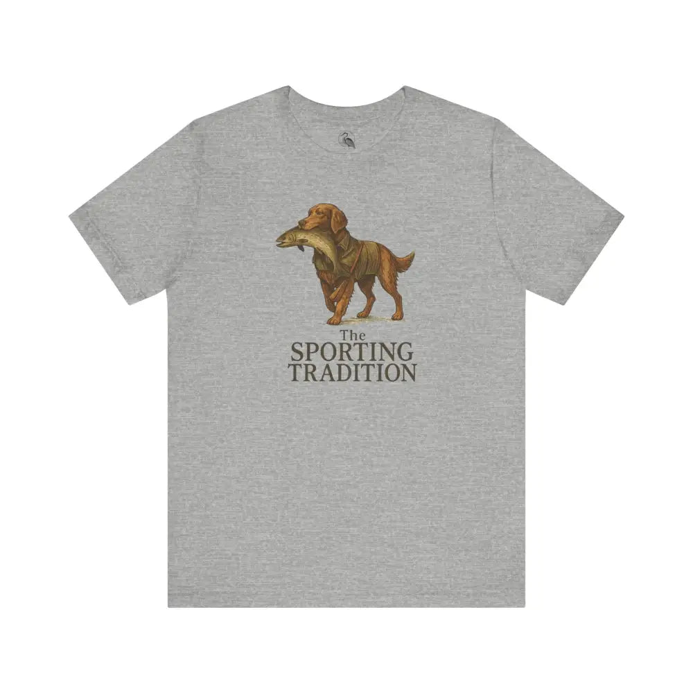 Sporting Tradition Golden Retriever Vintage T-Shirt with Fish Graphic