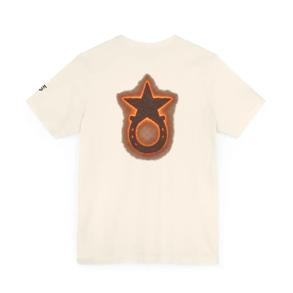 Off-white Star Horseshoe Graphic Tee by Trini Skies Supply Western Style