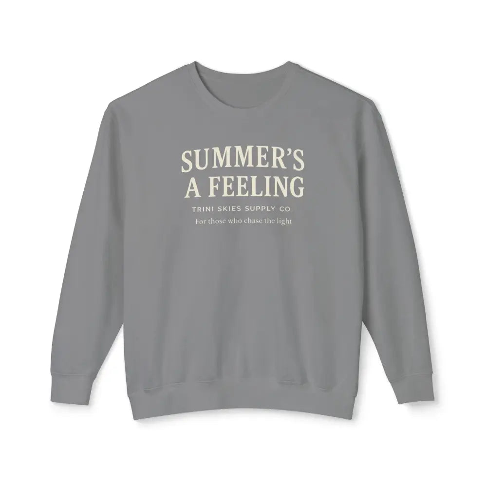 Gray Summer’s a Feeling Coastal Crewneck Sweatshirt