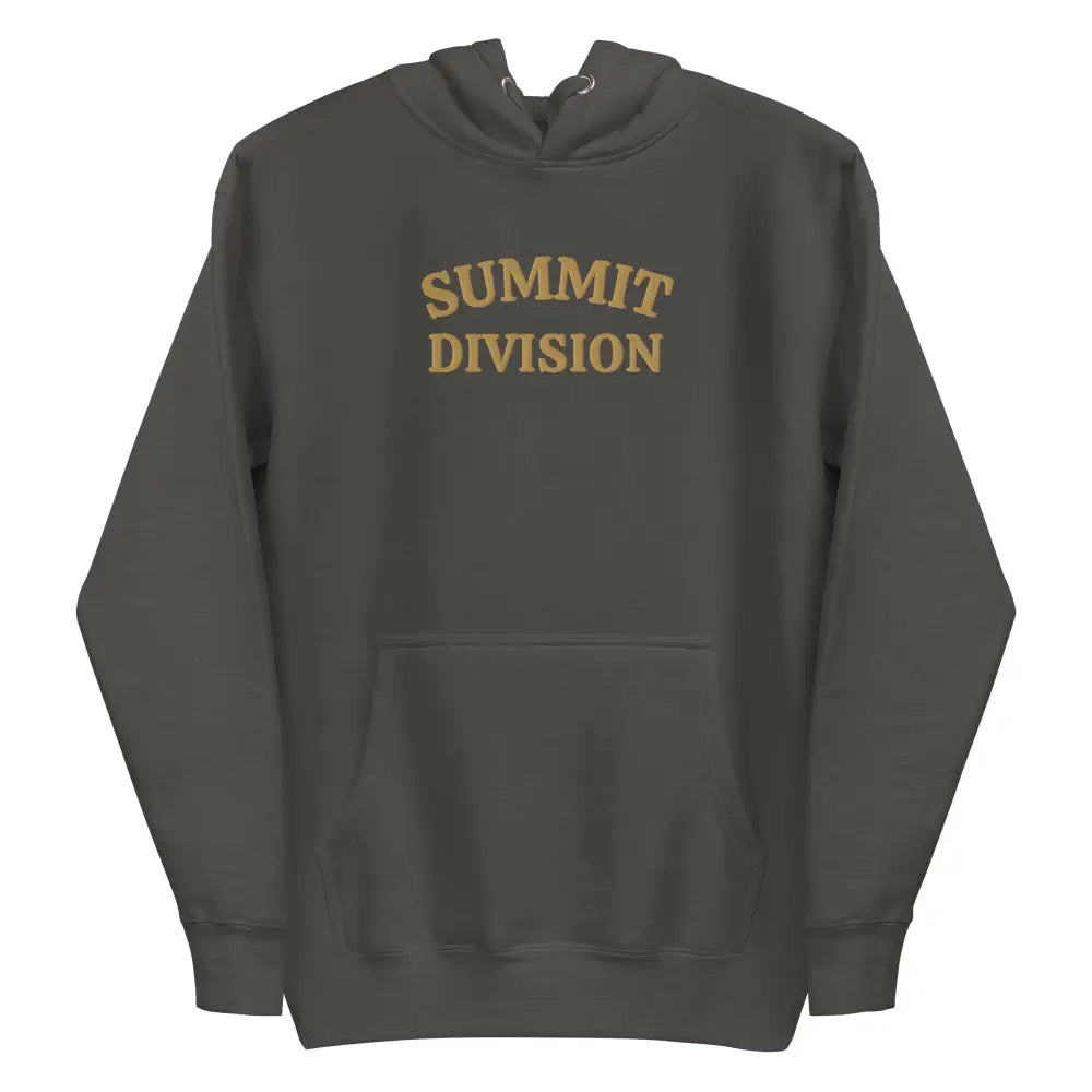 Trini Skies Supply Summit Division embroidered hoodie in dark gray