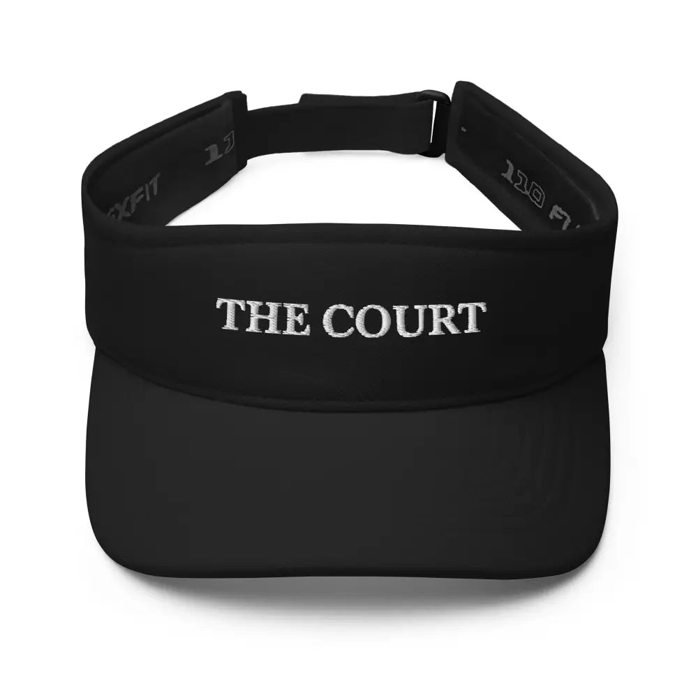 Black Trini Skies Court Embroidered Performance Visor