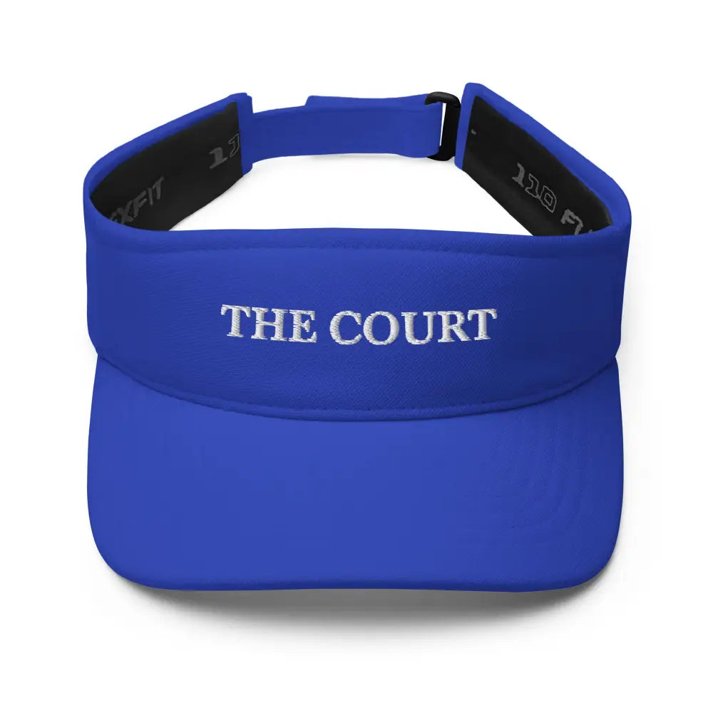 Blue Court Embroidered Visor by Trini Skies Athletic Series