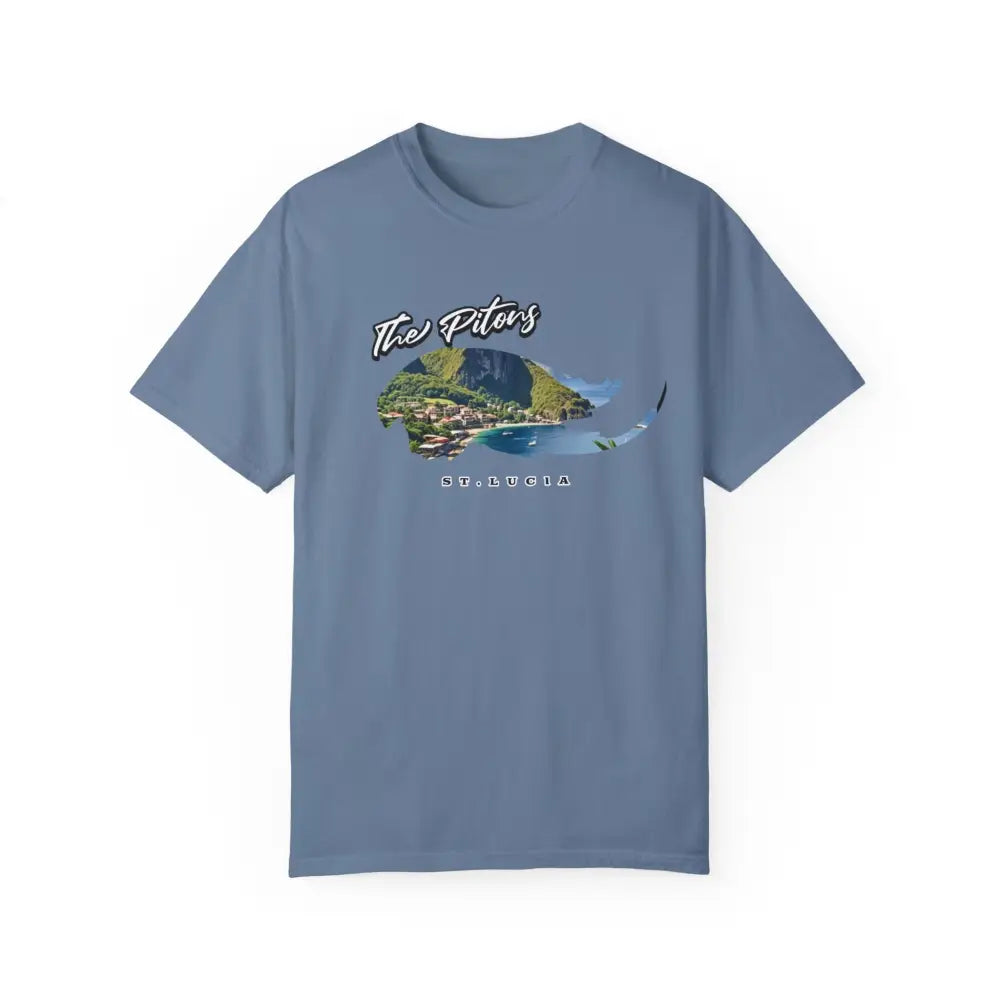 St. Lucia t-shirt with Pitons island graphic tee